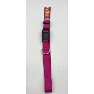 Adjustable 18”-26” Nylon Dog Collar, pet Collar 1” Pink